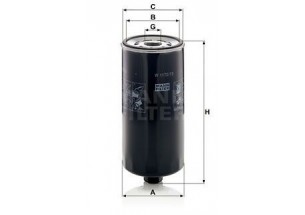 Filtre huile MANN avec 6 pans de démontage W1170/13