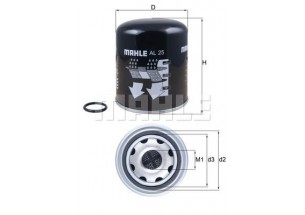 Filtre dessiccateur coalescent MAHLE M41X1.5  AL25