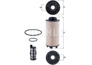 Kit filtre & préfiltre gasoil MAHLE KX403/1KIT