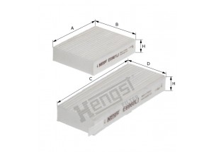 Filtre air cabine HENGST E6962LI2 - 2181323